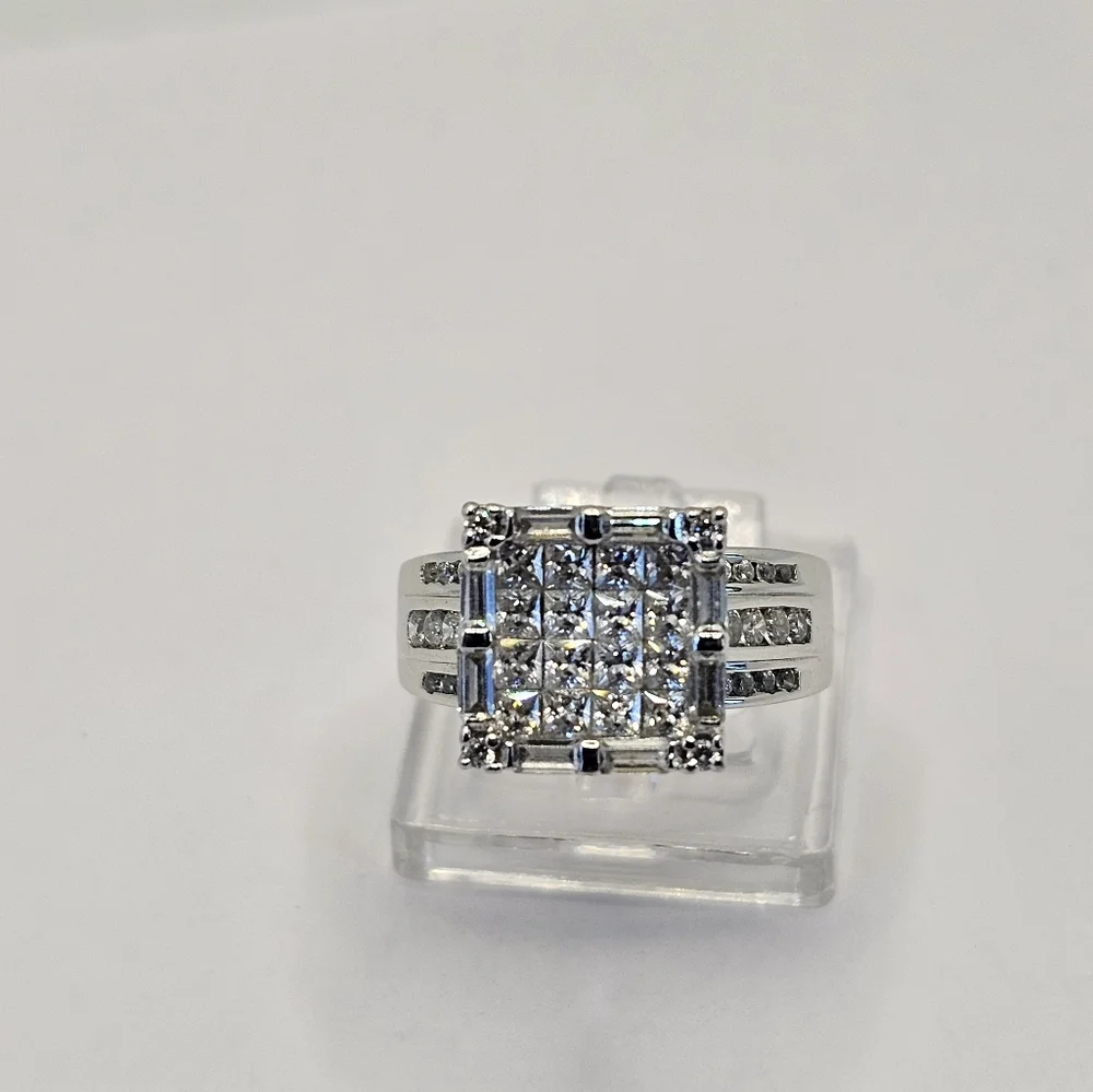 NOT FOR SALE JTV 2.37ctw High Grade CZ Invisible Set Platineve®Ring - Picture 5 of 17